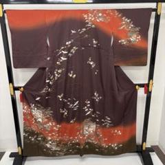 付下げ 正絹 金駒刺繍 古典柄染め 紋なし フォーマル着物 AK-7736