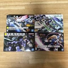 HG Vガンダム+ドム/リック・ドム+ダブルオークアンタ+ ノーベル