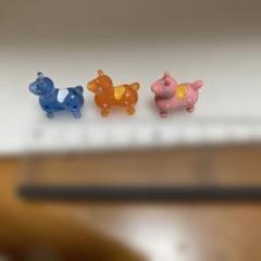 ロディ（ろば？）の形のプラスチックおもちゃ 3色 ミニチュア