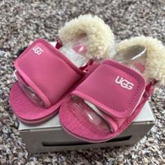 UGG ピンク サンダル キッズ 20cm 新品未使用 箱付き UGG キッズ ロディスライド 11センチLODIE SLIDE (DIVA PINK