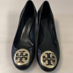 美品TORY BOUCHトリーバーチ パンプス ブラック レザー 6M