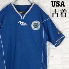 刺繍ワッペン★ USA古着 ゲームシャツ 半袖Tシャツ メッシュ ポリエステル