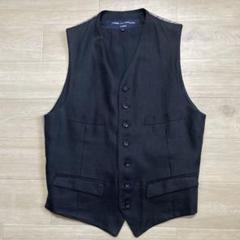 コムデギャルソン グランドパッチ 変形シアーベスト Comme Des Garçons Homme ロゴパッチ ベスト | ブラック