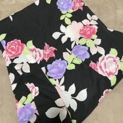 浴衣 ブラック 花柄