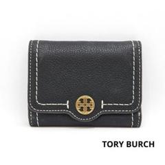 TORY BURCH トリーバーチ 三つ折り財布 レザー ブラック 黒