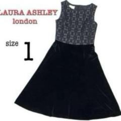 【LAURA ASHLEY london 】ノースリーブ　膝丈　ワンピースレース