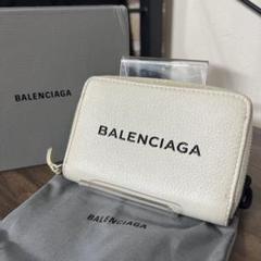 BALENCIAGA コインケース・小銭入れ ホワイト BALENCIAGA バレンシアガ 財布 三つ折り ミニ 小銭入れ コイン