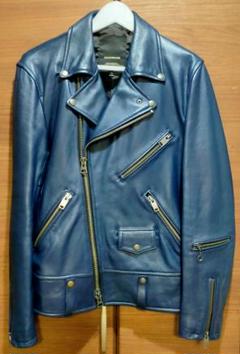 JACKROSE　ジャックローズ　ダブルライダースジャケット　ブルーサイズ4 JACKROSE（ジャックローズ）の「ラムレザーダブルライダース