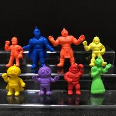 キン消し　パチ無版権　袋シリーズ　正義超人8体セット　当時物　キン肉マン消しゴム
