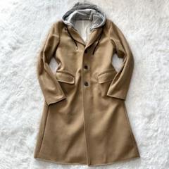 【美品】DIESEL フード付き　チェスターコート　キャメル　48 L相当