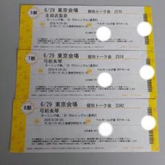 生田衣梨奈　個別　トーク券　東京6/29 東京6/29 汐留4部1枚 生田衣梨奈 個別トーク会 モーニング娘