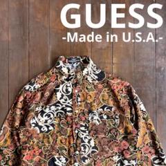 激レアUSA製！！【GUESS ゲス】総柄レーヨンシャツ メンズ レディース
