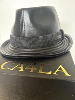 CA4LA カシラ 本革×ウール ハット Mサイズ 未使用 ヘリンボーンバンド付