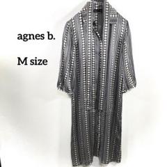 agnes b. ドット柄サテンシャツワンピース Mサイズ羽織りb087
