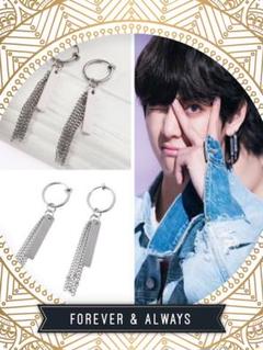 【イヤリング】BTS テテ 着用タイプ 両耳 イヤーカフ 韓国スタイル
