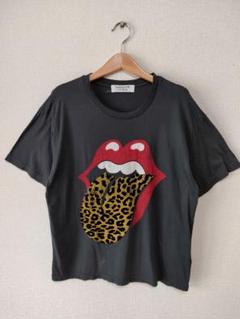 THE ROLLING STONES 豹柄 リップ&タン バンド Tシャツのサムネイル