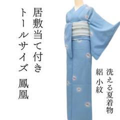 m1700＊洗える夏着物 絽 鳳凰 トールサイズ 居敷当て付き 小紋