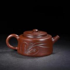 中国古美術・周盘紫砂壺・ 底款：顧景舟・宜興原鉱・底槽清急須