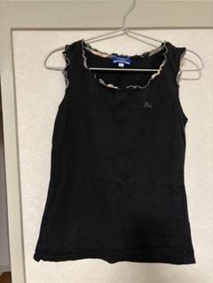 BURBERRY 黒 フリル袖 タンクトップ 130 BURBERRY フリル付きタンクトップ 38 黒 - メルカリ