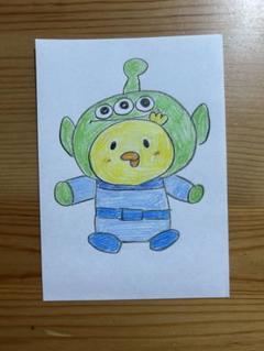 子供の絵　ひよこ　エイリアン　手描きイラスト