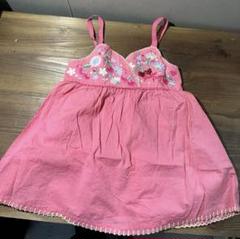 Mezzo Piano 135サイズ　ベリエ　ピンクのキャミソールワンピース 肩開きTシャツ＆キャミワンピースセット(110cm 黒): キッズ