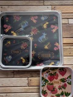フェイラー ✴︎ハイジ✴︎ストロベリー柄＊トレーセット3点 (新品未使用)のサムネイル