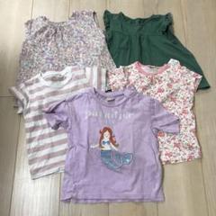 90cmTシャツ　5枚おまとめ　UNIQLO プティマイン　花柄　マーメイド