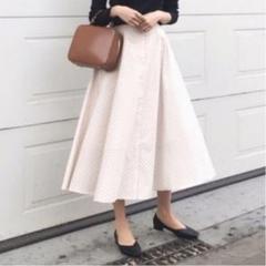UNIQLO 白 ドッド スカート