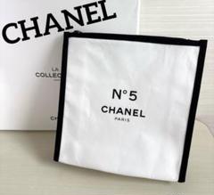 未使用品！CHANEL N°5 シャネル キャンバス ノベルティーポーチ 白
