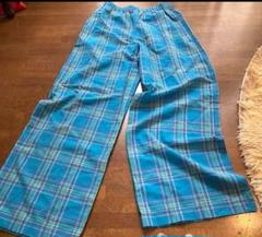 tricot COMME des GARCONS チェック ワイドパンツ レッド
