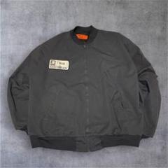 REDKAPグレー灰色ワークジャケット企業ロゴ入りXL