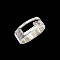 グッチ カットアウト リング アラベスク 15号 925 シルバー 1678 極美品 GUCCI グッチ スクエアG アラベスク シルバー ワイド