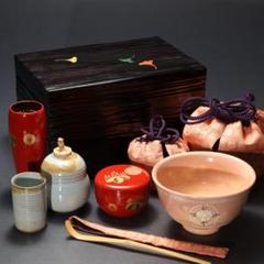 茶道具　　菊桐紋茶箱 茶箱セット 菊桐蒔絵 布製袋付き R1520 - メルカリ