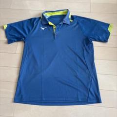 Mizuno ポロシャツ XL 青/黄 - メルカリ