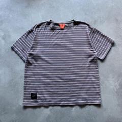 FLATLUX フラットラックス ボーダーTシャツ チャコールグレー