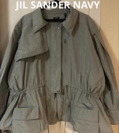 人気定番の SANDER JIL NAVY ペプラム 春アウター ジルサンダー美品 ジャケット・アウター
