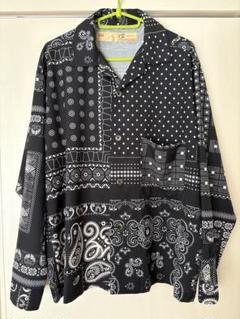 ナノユニバース　長袖　柄シャツ
