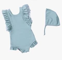 100 キッズ ブルー 子供用プール 水着 XL 女の子 ワンピース 水着 95