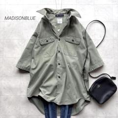 MADISONBLUE - ▲MADISONBLUEマディソンブルー /コットン半袖シャツ▲ブラック グレー MADISON BLUE（マディソンブルー）の「○【VERY6月号掲載