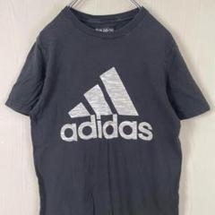 adidas アディダス　ビックロゴ　シンプル　Tシャツ　古着　ブラック　S