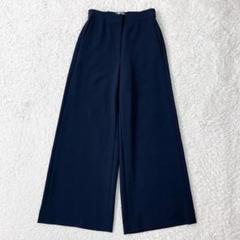 【極美品✨24ss】セオリーリュクス ワイドパンツ ジョーゼット ストレッチ 紺
