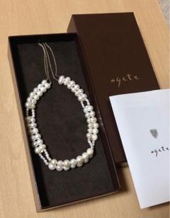agete ２連　双子　淡水パール　ネックレス