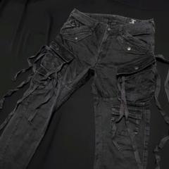 Roen semantic design パンツ　ロエン　お兄系　平成　パンク Roen ✕ semantic design ギミック カーゴパンツ ブラック