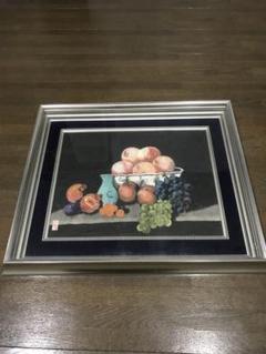 和紙ちぎり絵 完成品 果物
