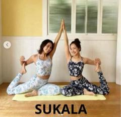 当店の記念日 新品未使用【SUKALA】花柄ハイウエストヨガレギンス モカ ヨガ・ピラティス