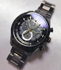 シチズン アテッサ 限定モデル　AT8185-71E　美品　HAKUTO-R ATTESA HAKUTO-R Black Dial Super Titanium Bracelet AT8185