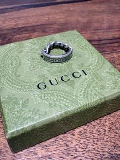 GUCCI シルバーリング ターコイズ装飾 新品未使用 GUCCI シルバーリング ターコイズ フローラル 14号