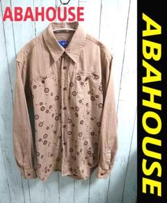 ABAHOUSE アバハウス ART模様 柄シャツ モッズ シャツ