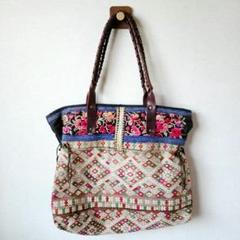 ★ 一点物 未使用 ★ アジア 少数民族 刺繍 古布 トートバッグ