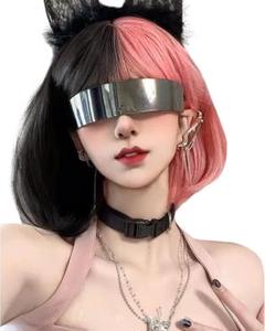 Hawkko ウィッグ ボブ ショート wig かつらブラックコーラルピンク